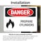 Signmission Propane Cylinders Danger Sign, Vinyl Decal, 10in W x 7in L, 2PK OS-2PACK-DS-D-710-L-1538 - alternate 6